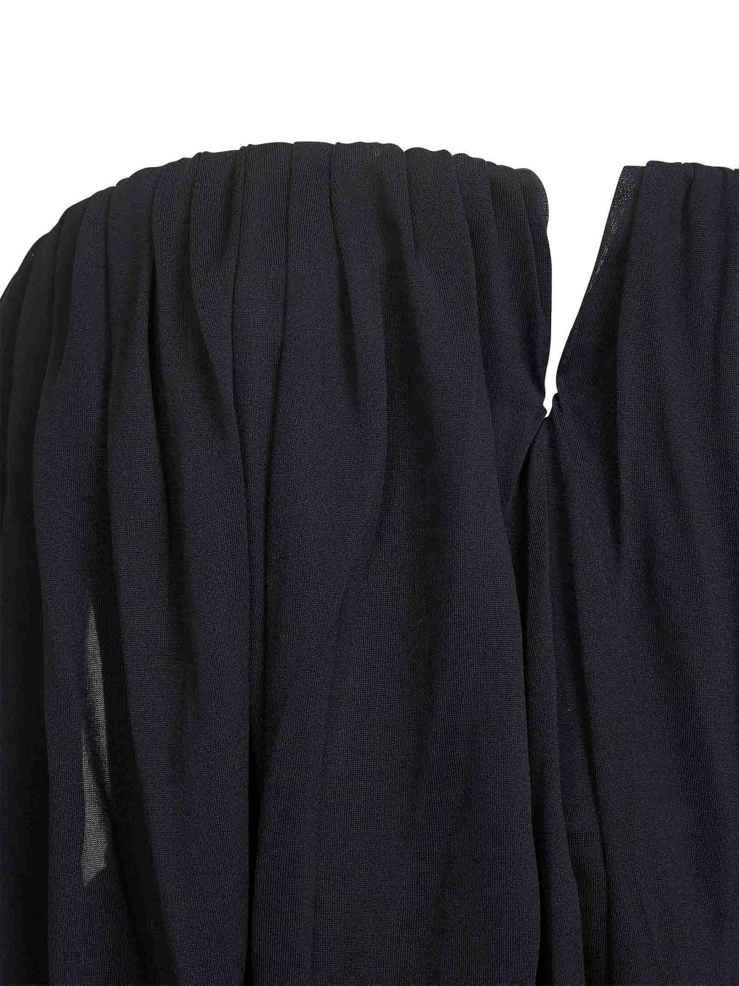Bustino Amalia in jersey drappeggiato nero