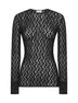 Black lace Gaelle long-sleeved top