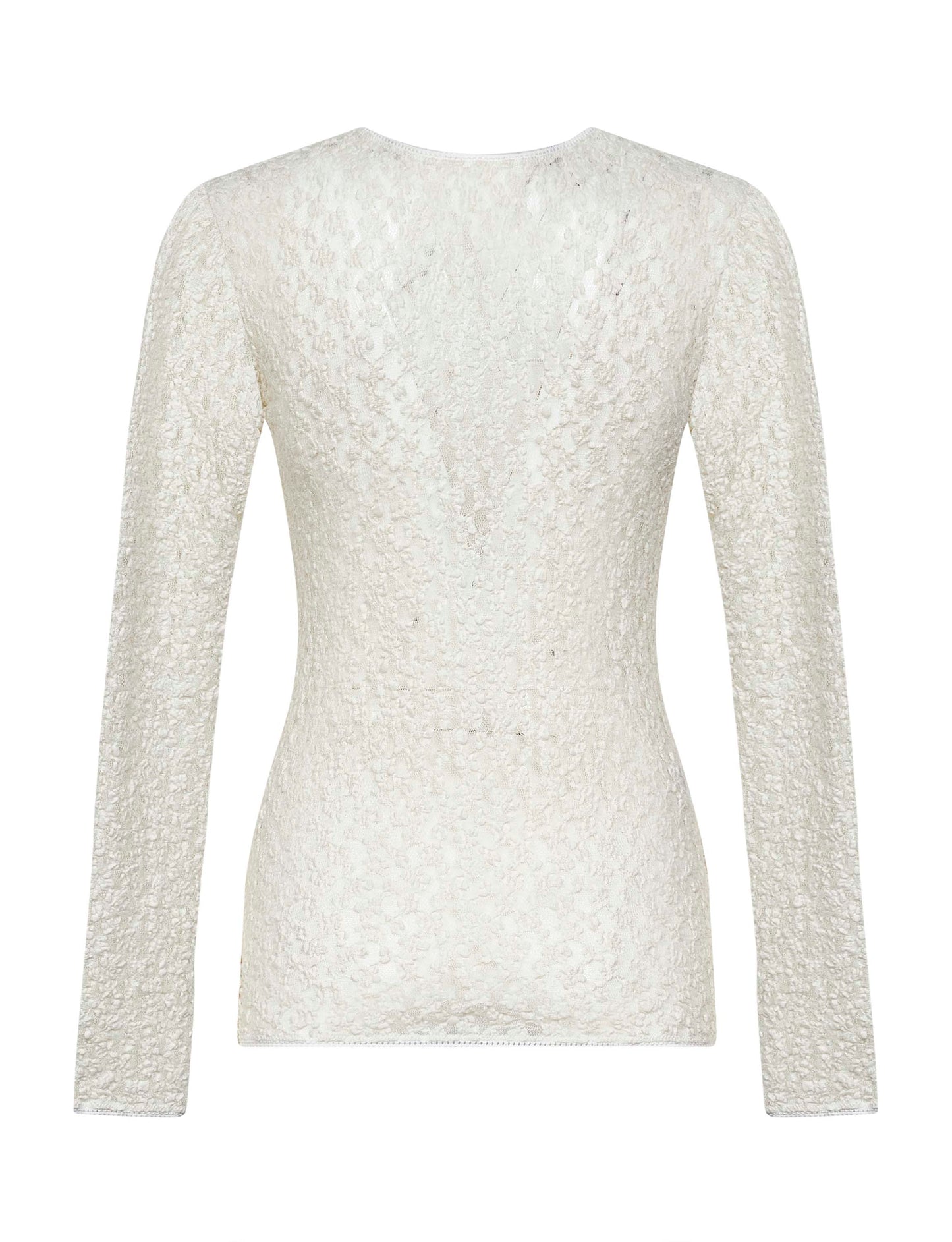 Ecru lace Gaelle long-sleeved top
