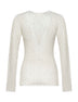 Ecru lace Gaelle long-sleeved top