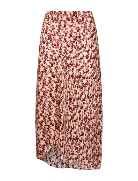 Floral print jacquard Lisanne midi skirt