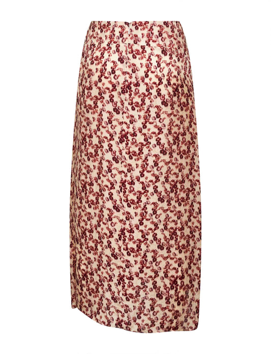 Floral print jacquard Lisanne midi skirt