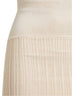 Light beige pleated crepe knit Ezra long skirt