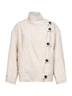 Ecru wool blend Hanis short coat