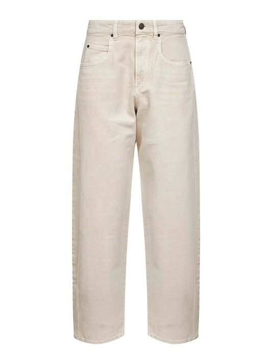 Ecru denim Oriane barrel jeans