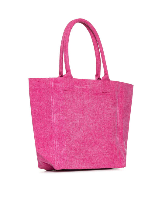 Small Yenky bag in faded-effect cotton with logo