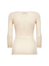 Top Felicia in maglia crêpe a costine beige