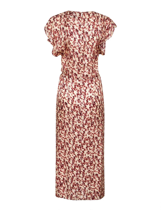 Floral print jacquard Lyndsay midi dress