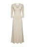 Beige wool blend knit Salina long dress