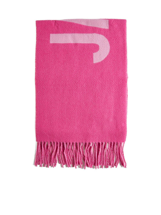 Sciarpa con logo rosa