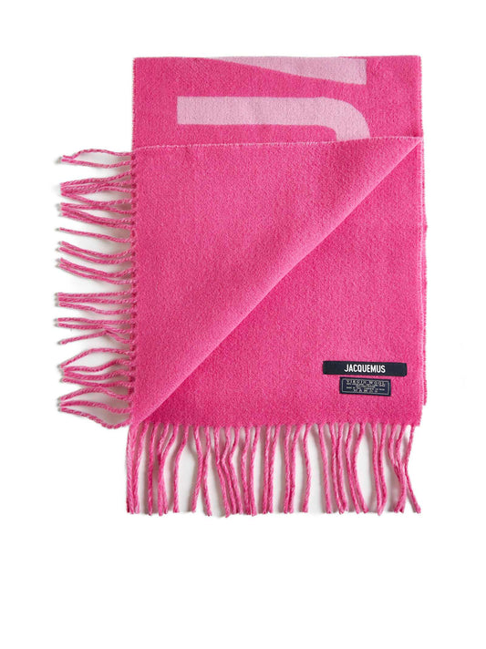 Sciarpa con logo rosa