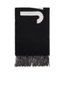 Sciarpa con frange nera