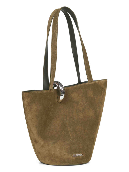 Khaki The medium Bambola bucket bag