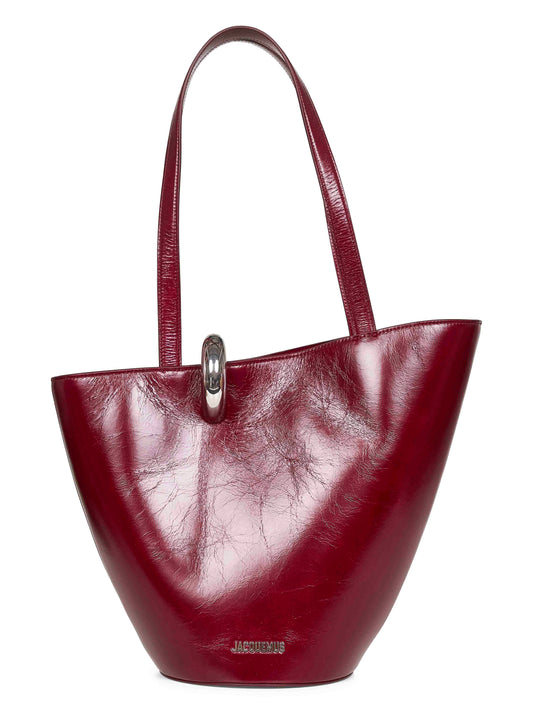 Burgundy The medium Bambola bucket bag