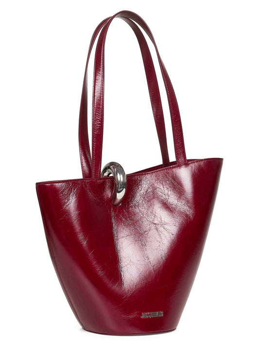 Burgundy The medium Bambola bucket bag