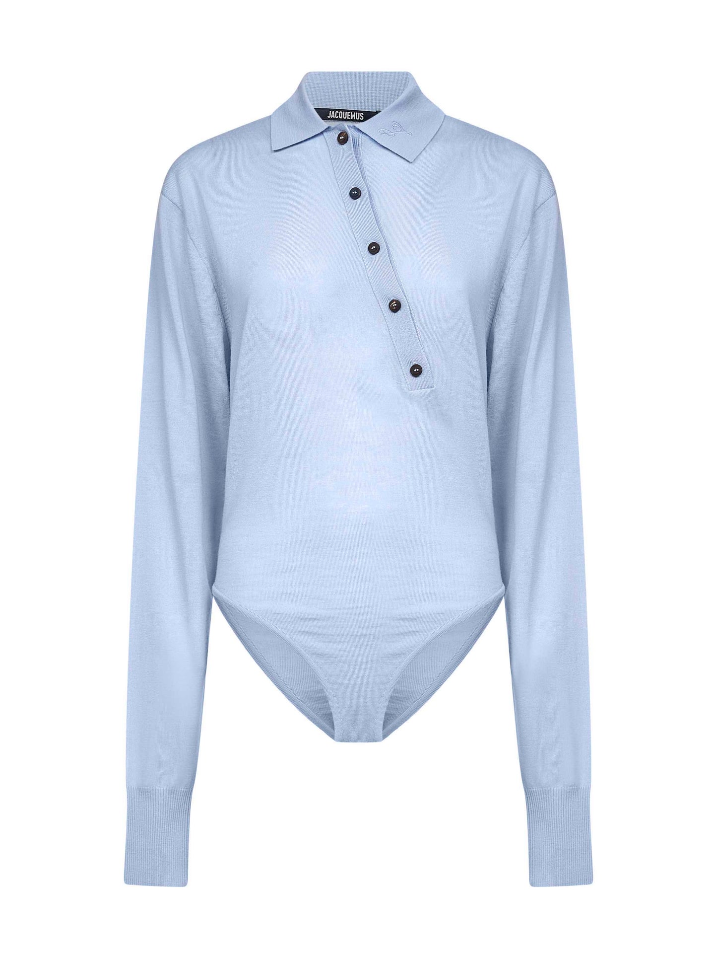 Blue wool Tordu bodysuit