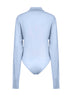 Blue wool Tordu bodysuit