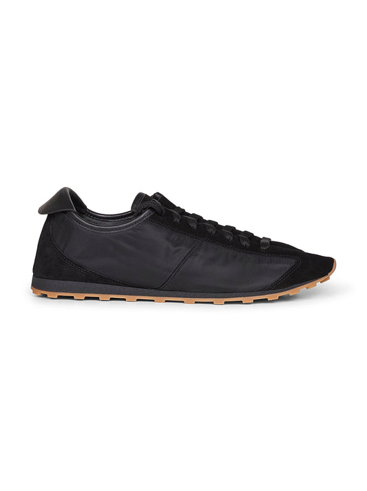 Black suede and nylon Tennis sneakers