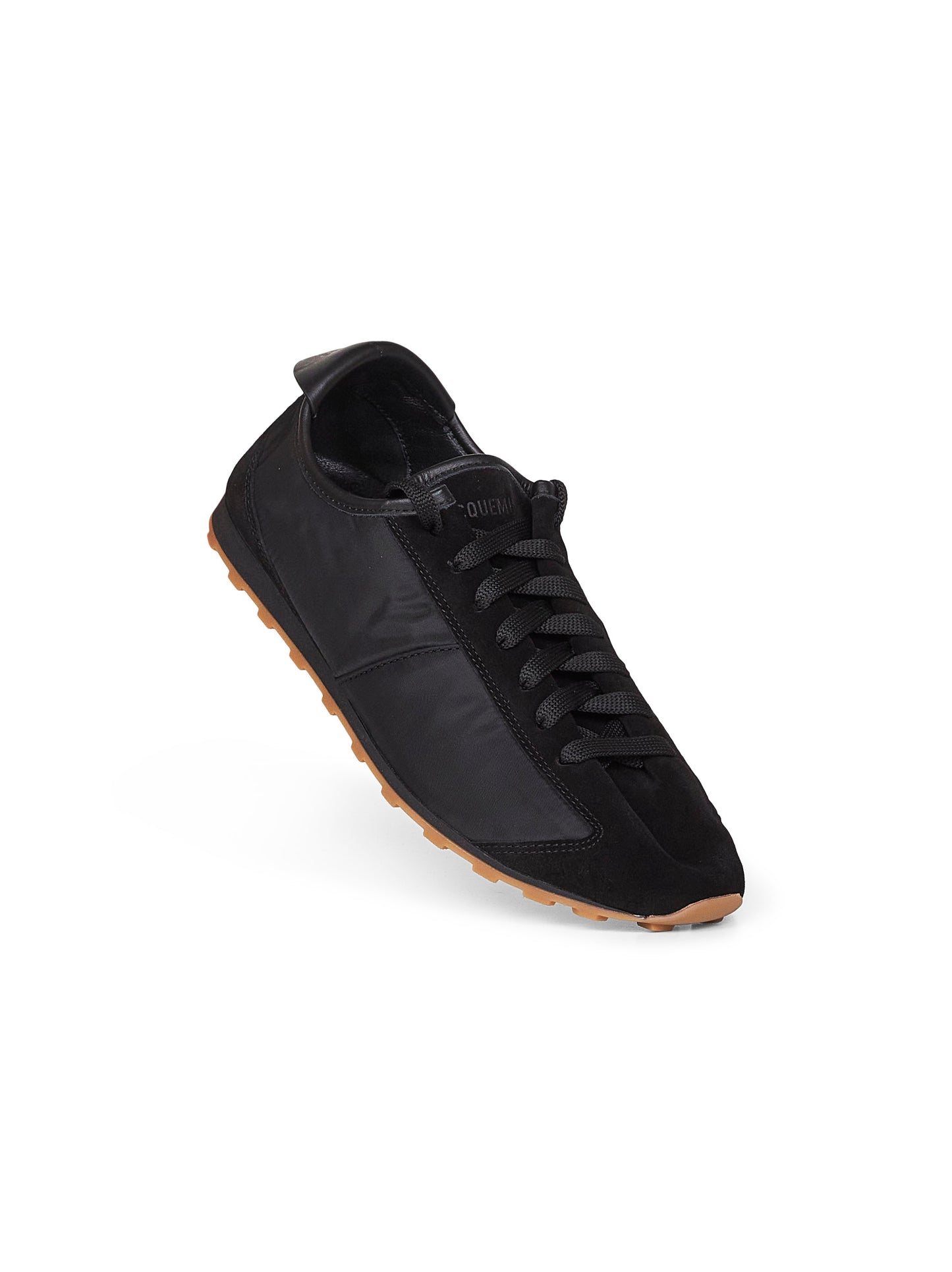 Sneakers Tennis in pelle scamosciata e nylon nero