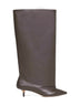 Brown smooth leather wide The high Tourni boots