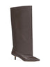 Brown smooth leather wide The high Tourni boots