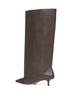 Brown smooth leather wide The high Tourni boots