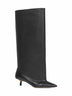 Black smooth leather wide The high Tourni boots