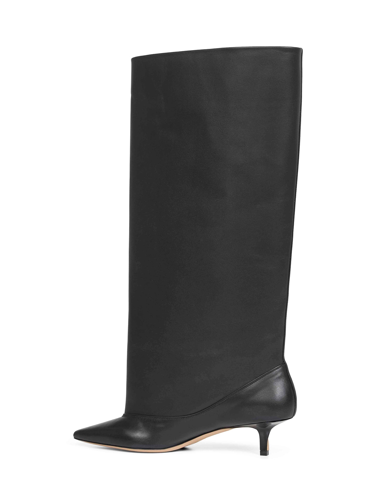 Black smooth leather wide The high Tourni boots