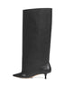 Black smooth leather wide The high Tourni boots