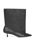 Black smooth leather wide The Tourni boots