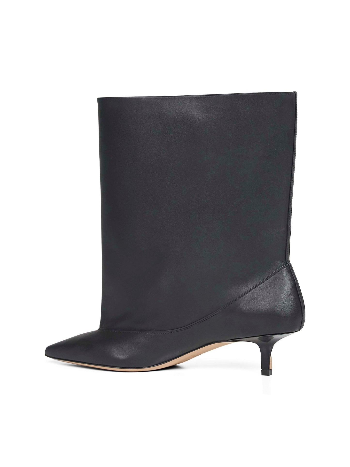 Black smooth leather wide The Tourni boots