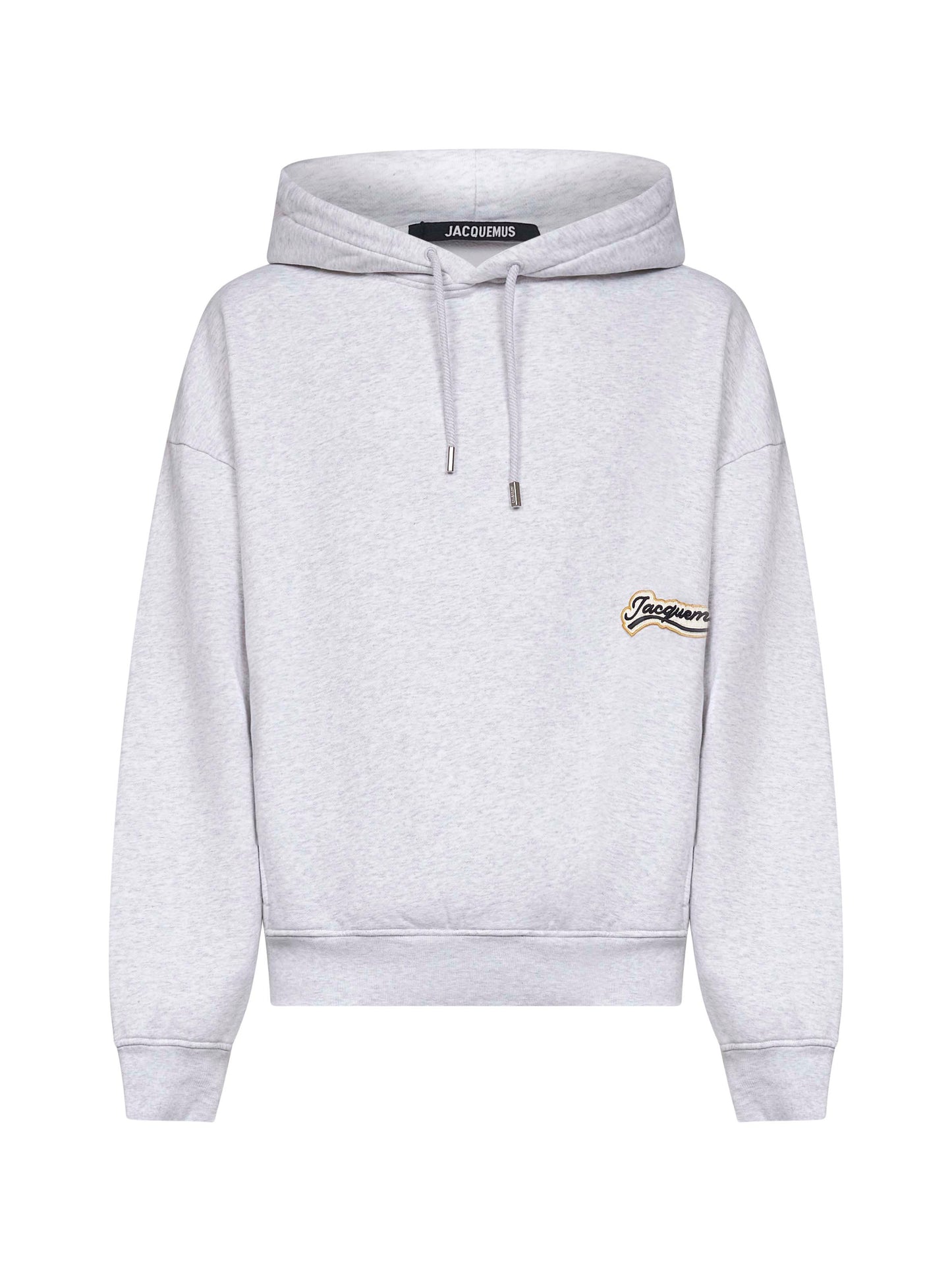 Grey Varsity embroidery hoodie