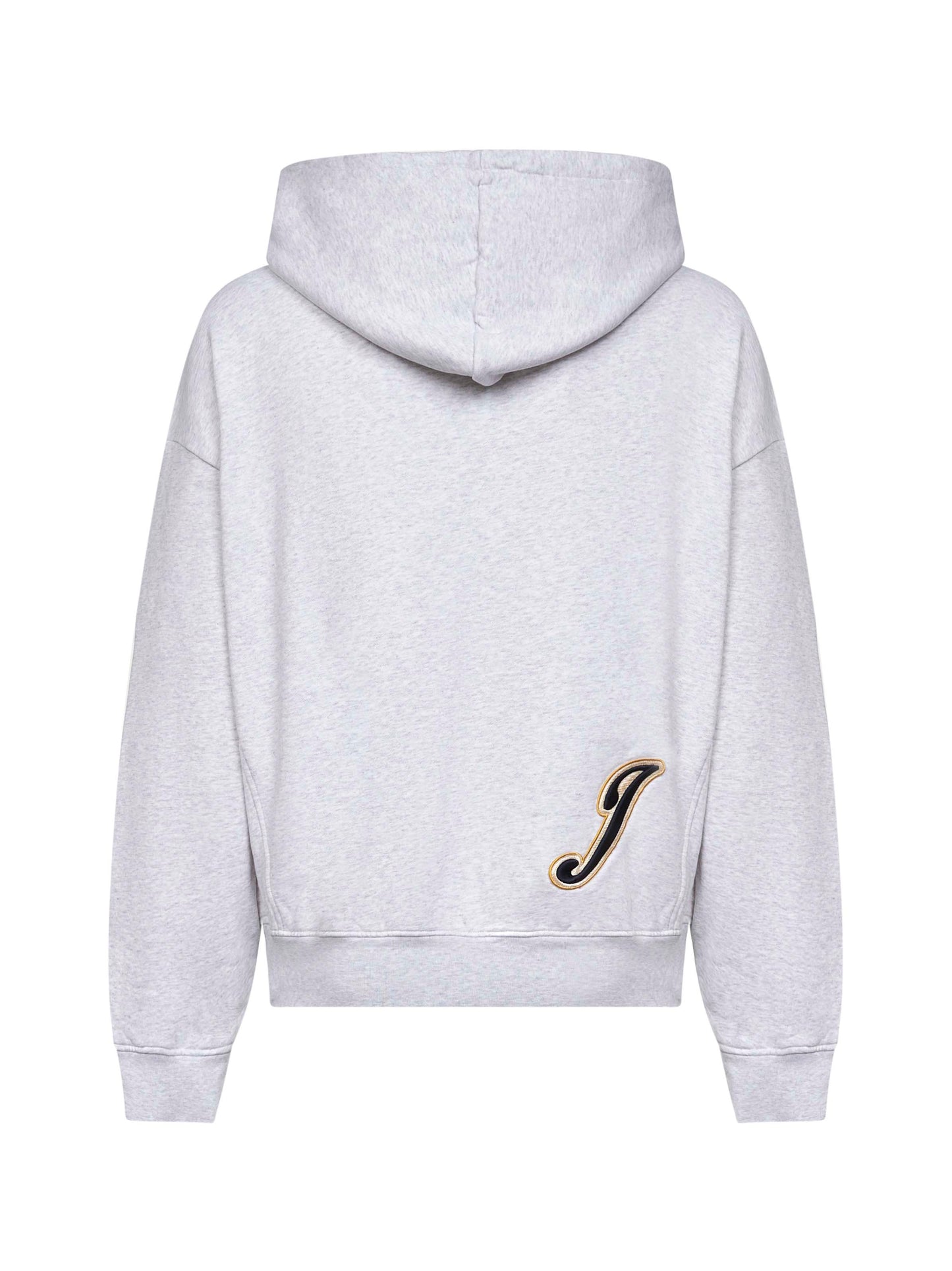 Grey Varsity embroidery hoodie