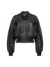 Black grained lambskin leather The Tore jacket