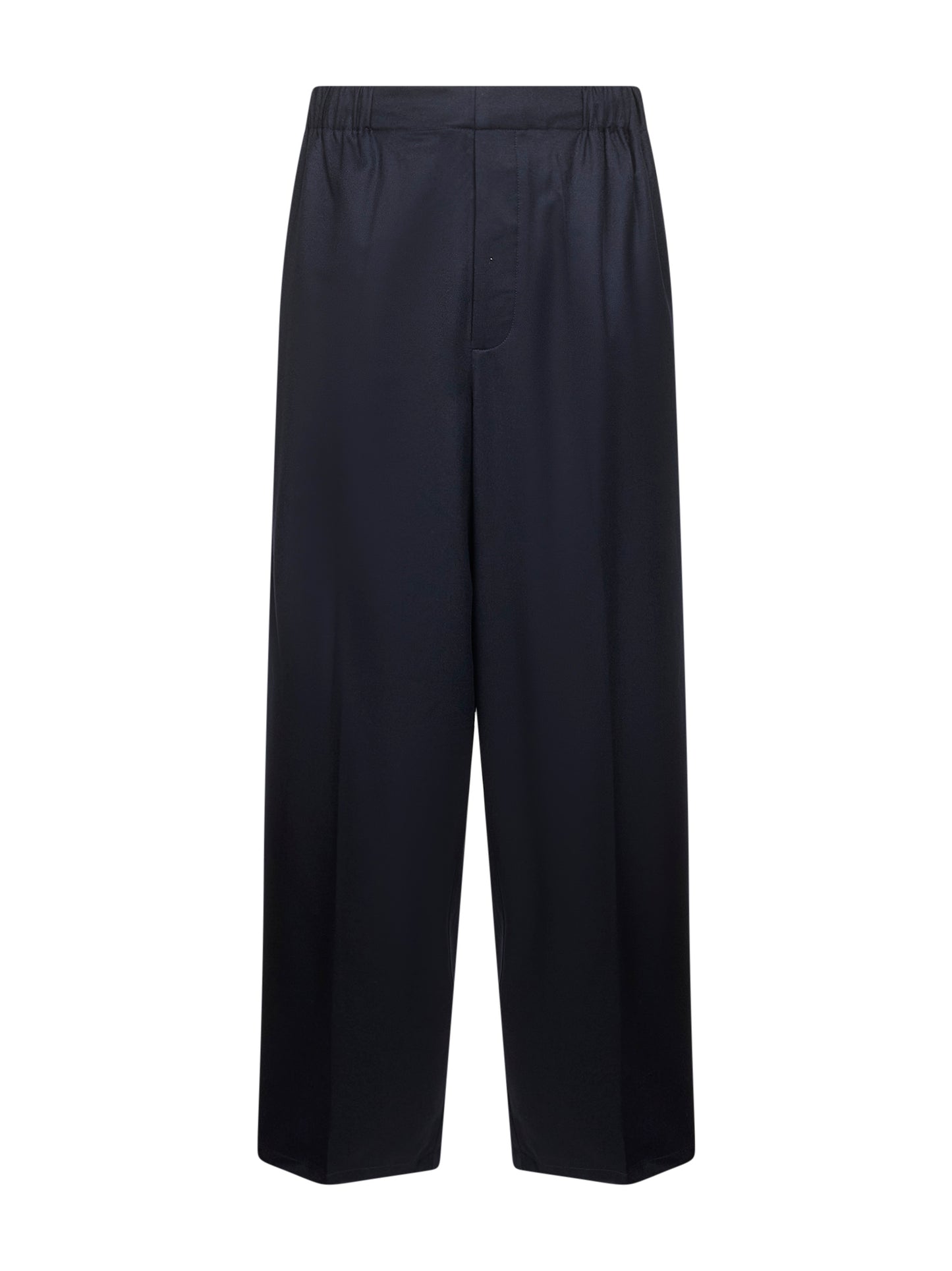 Blue wool relaxed tailored The Gio pants