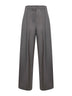 Pantaloni Man's in lana a trama aperta grigia