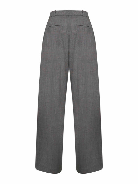 Pantaloni Man's in lana a trama aperta grigia
