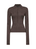Brown The Merino long-sleeve polo shirt