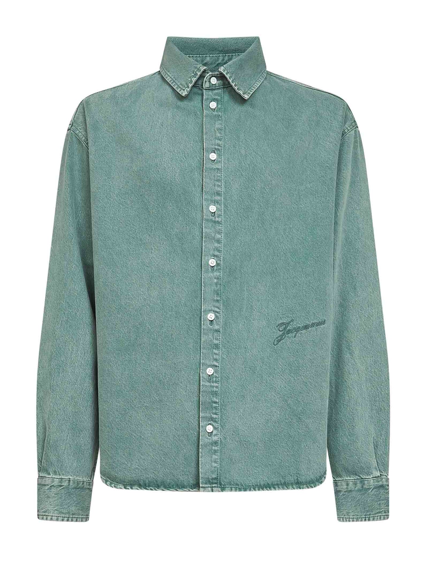 Camicia Simon in denim de-Nîmes verde