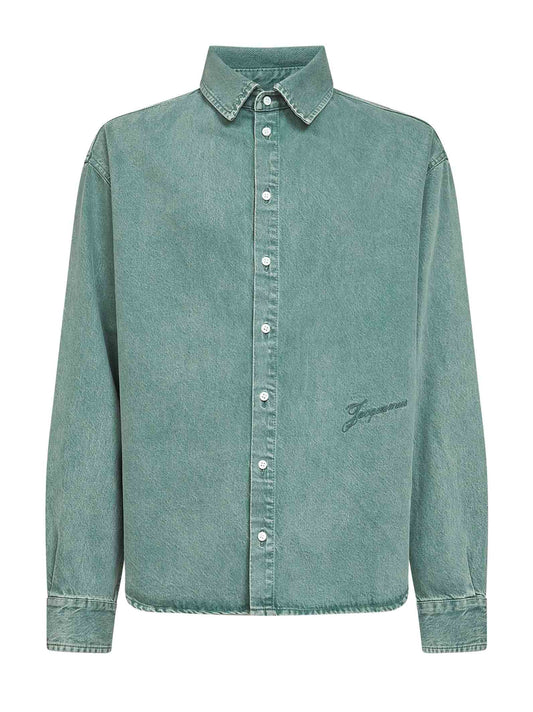 Green The Simon de-Nîmes denim shirt