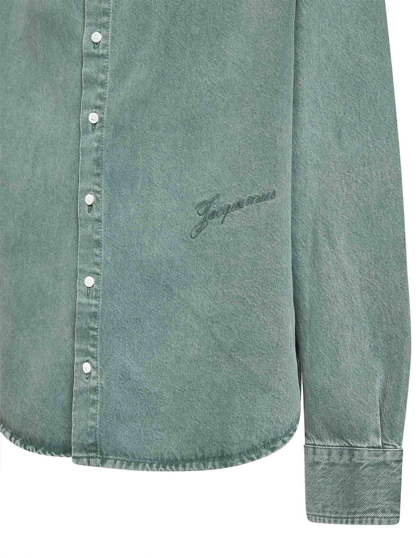 Camicia Simon in denim de-Nîmes verde