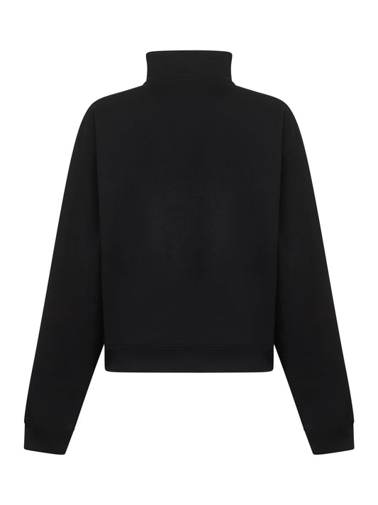 Black The Gros Grain zipped-rollneck sweatshirt