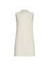 Long ivory ribbed knit vest