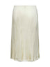 Ivory satin flared skirt