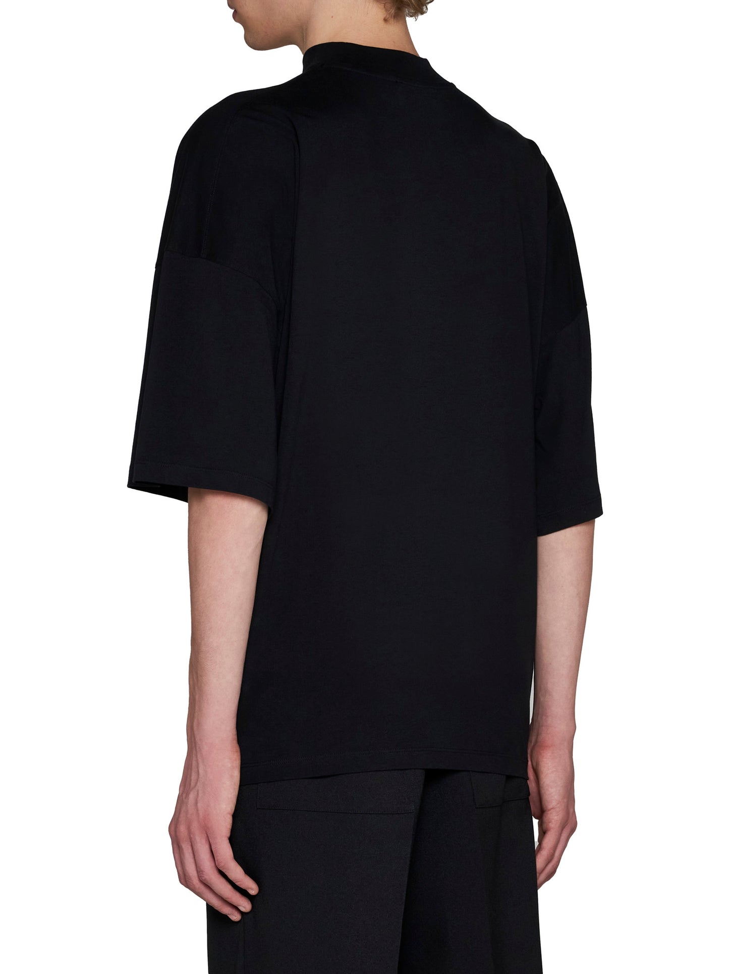 Cotton mock-neck T-shirt by Jil Sander