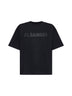 T-shirt nera con logo stampato