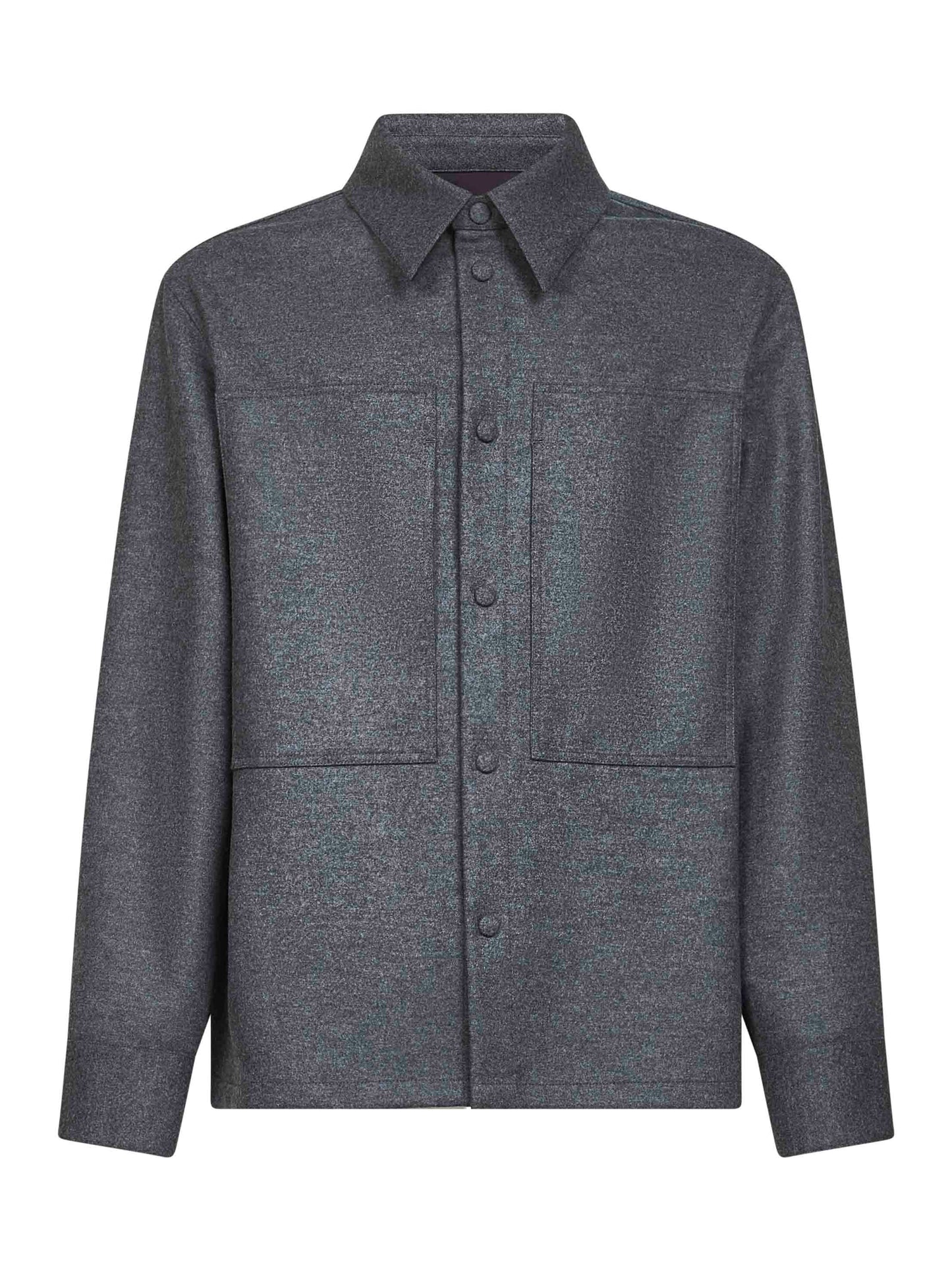 Camicia in lana Melton grigia