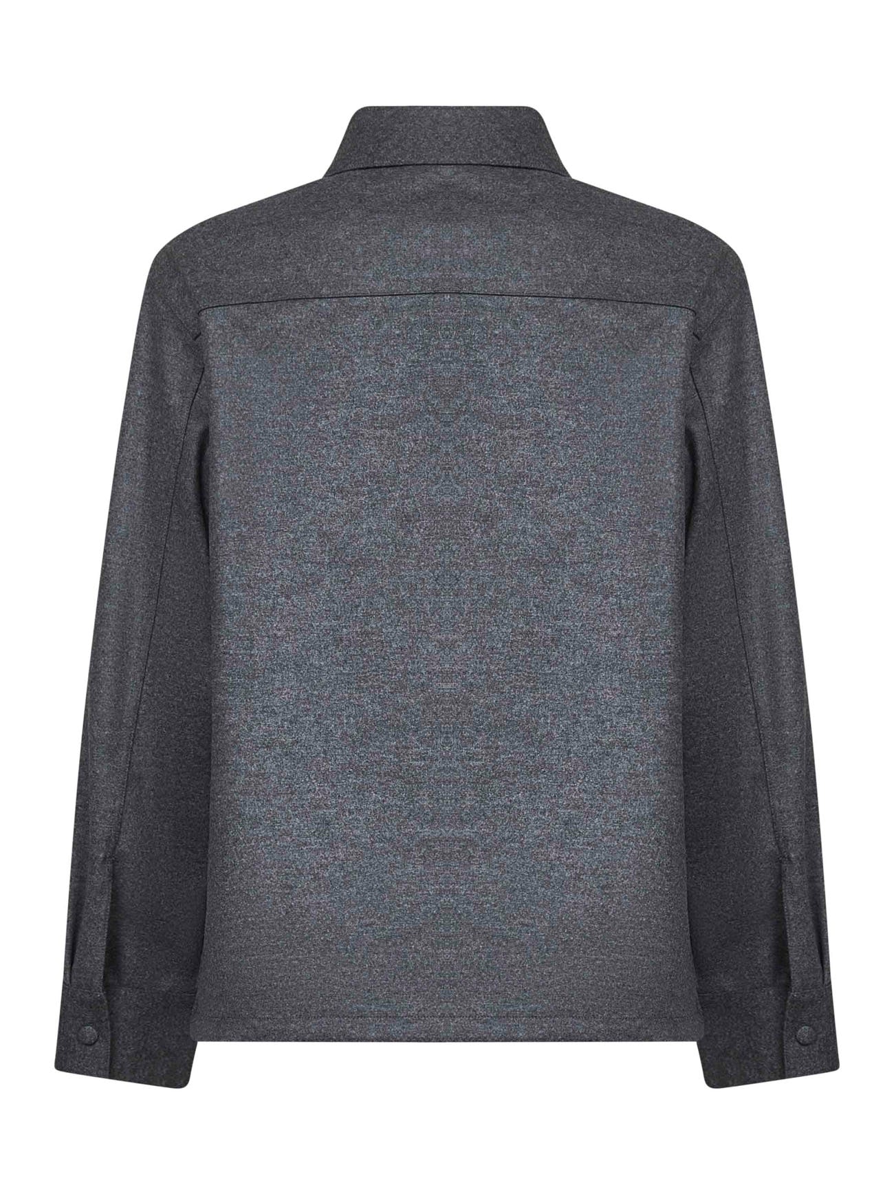 Camicia in lana Melton grigia