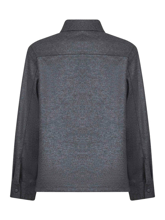 Camicia in lana Melton grigia