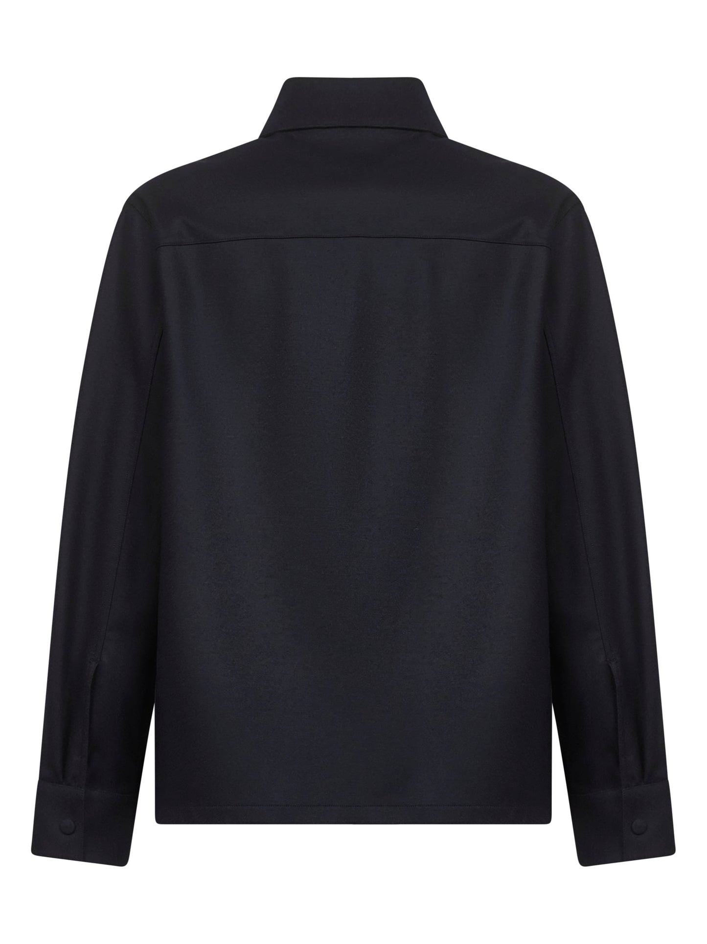 Camicia in lana Melton blu